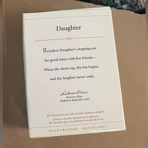 2006 Hallmark Keepsake Reindeer Ornament - Daughter - Picture 4 of 4